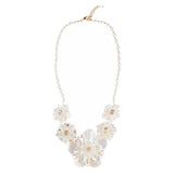 Enchanting Floral Design Bridal Wedding Bold Statement Necklace Set JN288 Gold