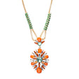 Stylish Modern Fashion Crystal Rhinestone Fascinating Necklace Set N82 Orange