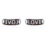 Woman Fashion Lucite Hoop Earrings Love Heart Black