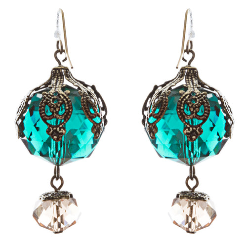 Contemporary Fashion Stunning Linear Glass Beads Dangle Earrings E840 Green - Accessoriesforever