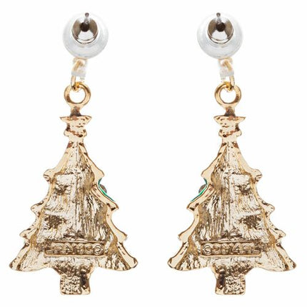 Christmas Jewelry Crystal Rhinestone Colorful Christmas Tree Earrings E889 Multi - Accessoriesforever