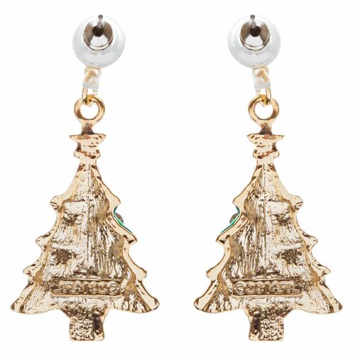 Christmas Jewelry Crystal Rhinestone Colorful Christmas Tree Earrings E889 Multi - Accessoriesforever