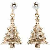 Christmas Jewelry Crystal Rhinestone Colorful Christmas Tree Earrings E889 Multi