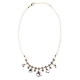Bridal Wedding Jewelry Crystal Rhinestone Captivating Tear Drop Necklace J580 GD