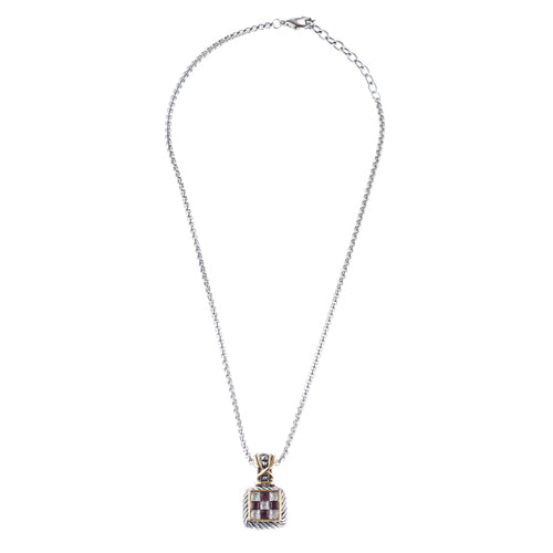 Beautiful Simple Classy Pendant Charm Two-Tone Fashion Necklace N98 Red - Accessoriesforever