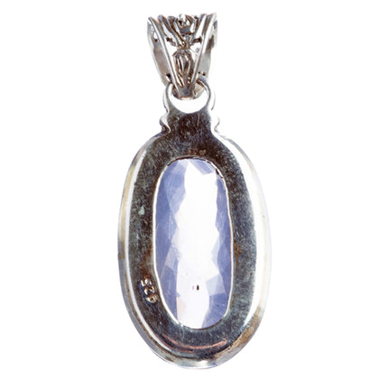 925 Sterling Silver Natural Gemstones Pink Amethyst Pendant FJSVP2075 - Accessoriesforever
