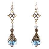 Fashion Chic Crystal Rhinestone Unique Tear Drop Dangle Earrings E830 Blue