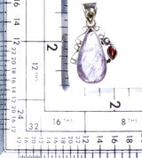 925 Sterling Silver Natural Gemstones Amethyst Pendant FJSVP2061