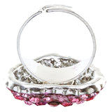 Beautiful Fashion Heart Shape Crystal Stretch Ring Pink