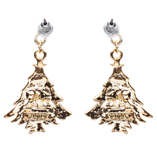 Christmas Jewelry Crystal Rhinestone Colorful Christmas Tree Earrings E799 Multi - Accessoriesforever