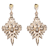 Beautiful Glamorous Bridal Crystal Rhinestone Dangle Fashion Earrings Gold Green