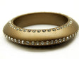 Crystal Studs Lucite Bangle 3/4 Inch Wide Copper Gold