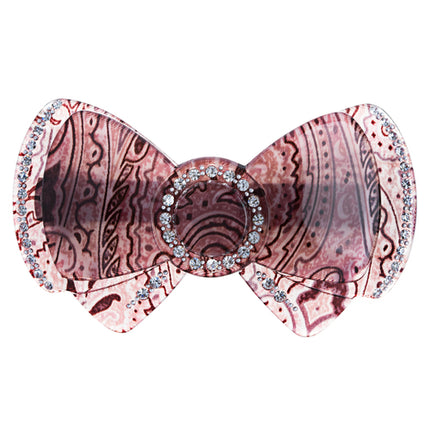 Woman Fashion Hair Barrette Clip Ribbon Purple NEW - Accessoriesforever
