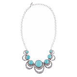 Exquisite Crystal Stone Bead Bold Statement Necklace Set N106 Turquoise