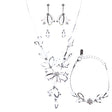 Bridal Wedding Jewelry Crystal Rhinestone Glittering Flower Necklace J573 Silver