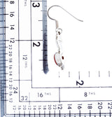 925 Sterling Silver Natural Gemstones Carnelian Dangle Earrings FJSVE2194