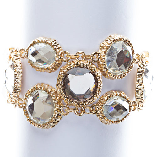 Modern Fashion Captivating Bright Color Design Statement Bracelet B485 White - Accessoriesforever