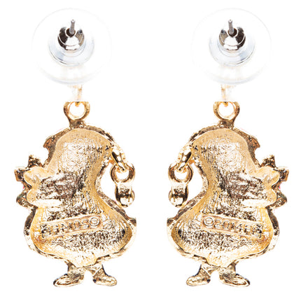 Christmas Jewelry Crystal Rhinestone Santa Claus Present Dangle Earrings E877 - Accessoriesforever