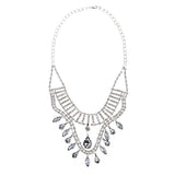 Bridal Wedding Jewelry Crystal Rhinestone Breathtaking Tear Drop Necklace J517BK