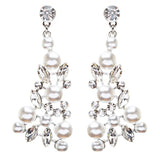 Bridal Wedding Jewelry Crystal Rhinestone Captivating Bib Necklace Set J519 WT