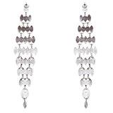 Bridal Wedding Jewelry Crystal Rhinestone Stylish Dangle Earrings E806 Silver