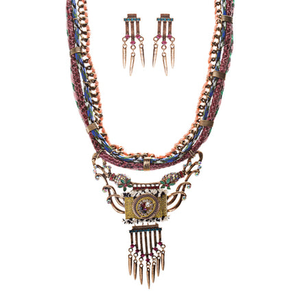 Tribal Fashion Fascinatingly Bold Statement Multi Layer Necklace JN264 Multi