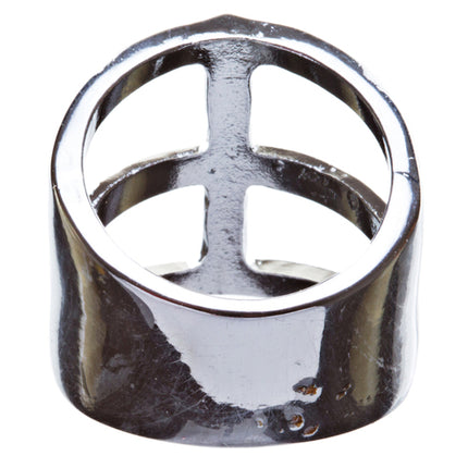 Trendy Square Shaped Hollow Design Statement Fashion Size 8 Ring R215 Black - Accessoriesforever