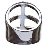 Trendy Square Shaped Hollow Design Statement Fashion Size 8 Ring R215 Black