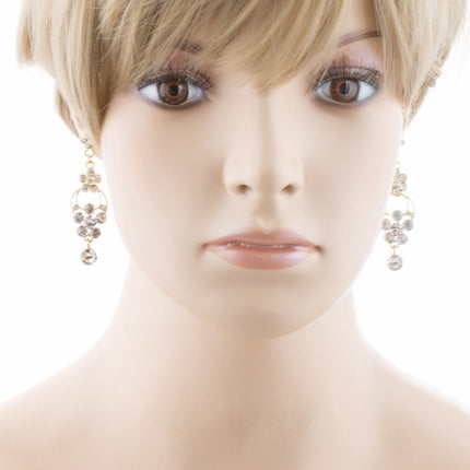 Bridal Wedding Jewelry Prom Beautiful Dressy Dangle Fashion Earrings E971 Gold - Accessoriesforever