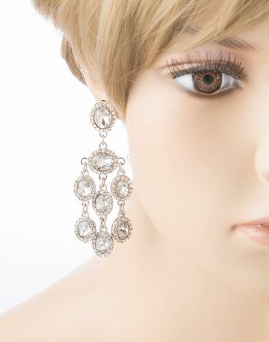 Bridal Wedding Jewelry Crystal Rhinestone Dangle Drop Earrings E606 - Accessoriesforever