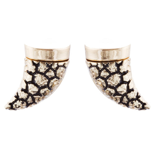 Fun Cute Adorable Horn Design Fashion Stud Style Earrings E987 Gold