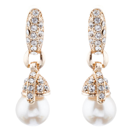Bridal Wedding Jewelry Set Pearl Rhinestone LN Creme - Accessoriesforever
