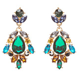 Modern Fashion Crystal Rhinestone Stylish Dangle Earrings E707 Green