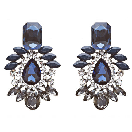 Bridal Wedding Jewelry Crystal Rhinestone Fascinating Rectangular Earrings E727B - Accessoriesforever