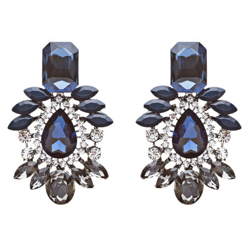 Bridal Wedding Jewelry Crystal Rhinestone Fascinating Rectangular Earrings E727B - Accessoriesforever