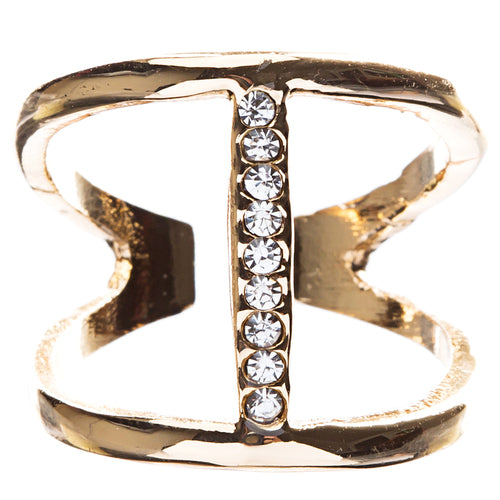 Chic Trendy Gorgeous Simple Classic Crystal Rhinestone Round Fashion Ring R208