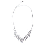 Bridal Wedding Jewelry Crystal Rhinestone Glamorous Sparkle Necklace Set J692 SV