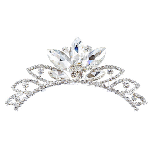 Bridal Wedding Jewelry Crystal Rhinestone Chic Design Hair Comb Tiara H134 SV