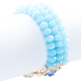 Modern Fashion Captivating Bright Color Design Statement Bracelet B485 Blue