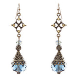 Fashion Chic Crystal Rhinestone Unique Tear Drop Dangle Earrings E830 Blue