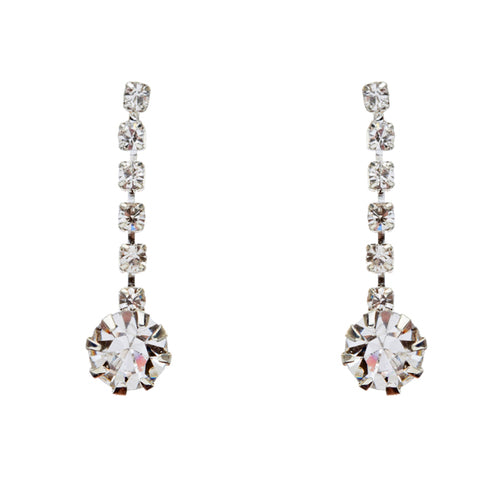 Bridal Wedding Jewelry Set Crystal Rhinestone Gorgeous Curved Design Necklace - Accessoriesforever