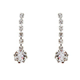 Bridal Wedding Jewelry Set Crystal Rhinestone Gorgeous Curved Design Necklace