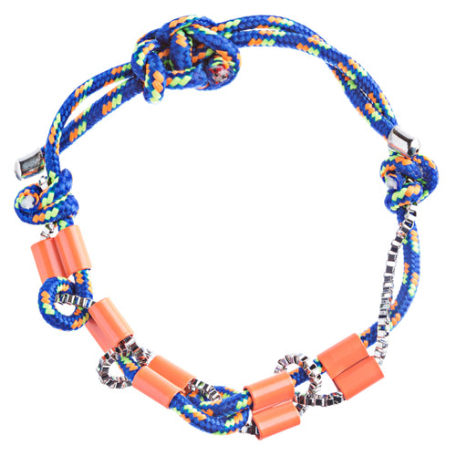 Trendy Stylish Woven Box Chain Beautiful Adjustable Fashion Bracelet B444 Orange