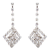 Bridal Wedding Jewelry Crystal Rhinestone Gorgeous Design Necklace J572 Silver