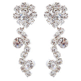 Bridal Wedding Jewelry Set Rhinestone Multi Flower