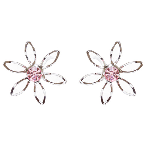 Bridal Wedding Jewelry Prom Rhinestone Adorable Mesh Necklace Set J659 Pink