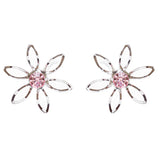 Bridal Wedding Jewelry Prom Rhinestone Adorable Mesh Necklace Set J659 Pink
