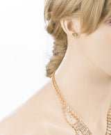 Bridal Wedding Jewelry Crystal Rhinestone Breathtaking Tear Drop Necklace J517GD