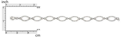 Oval Shape CZ 7" Bracelet 925 Sterling Silver - Accessoriesforever