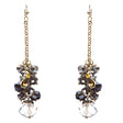 Trendy Design Crystal Rhinestone Lovely Cluster Balls Dangle Earrings E846 Black